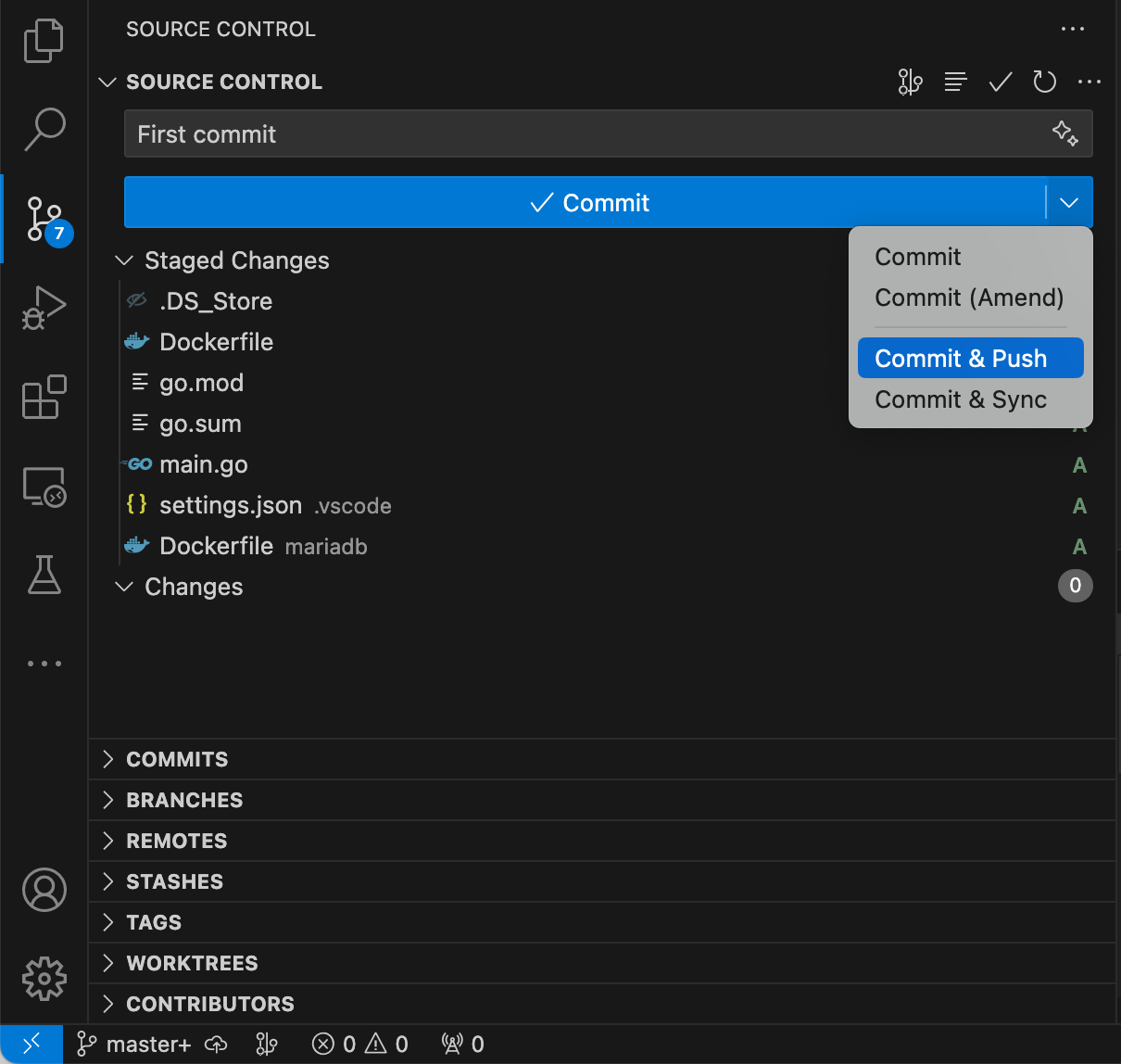 Back up your project in the version control system Back up your project in the version control system