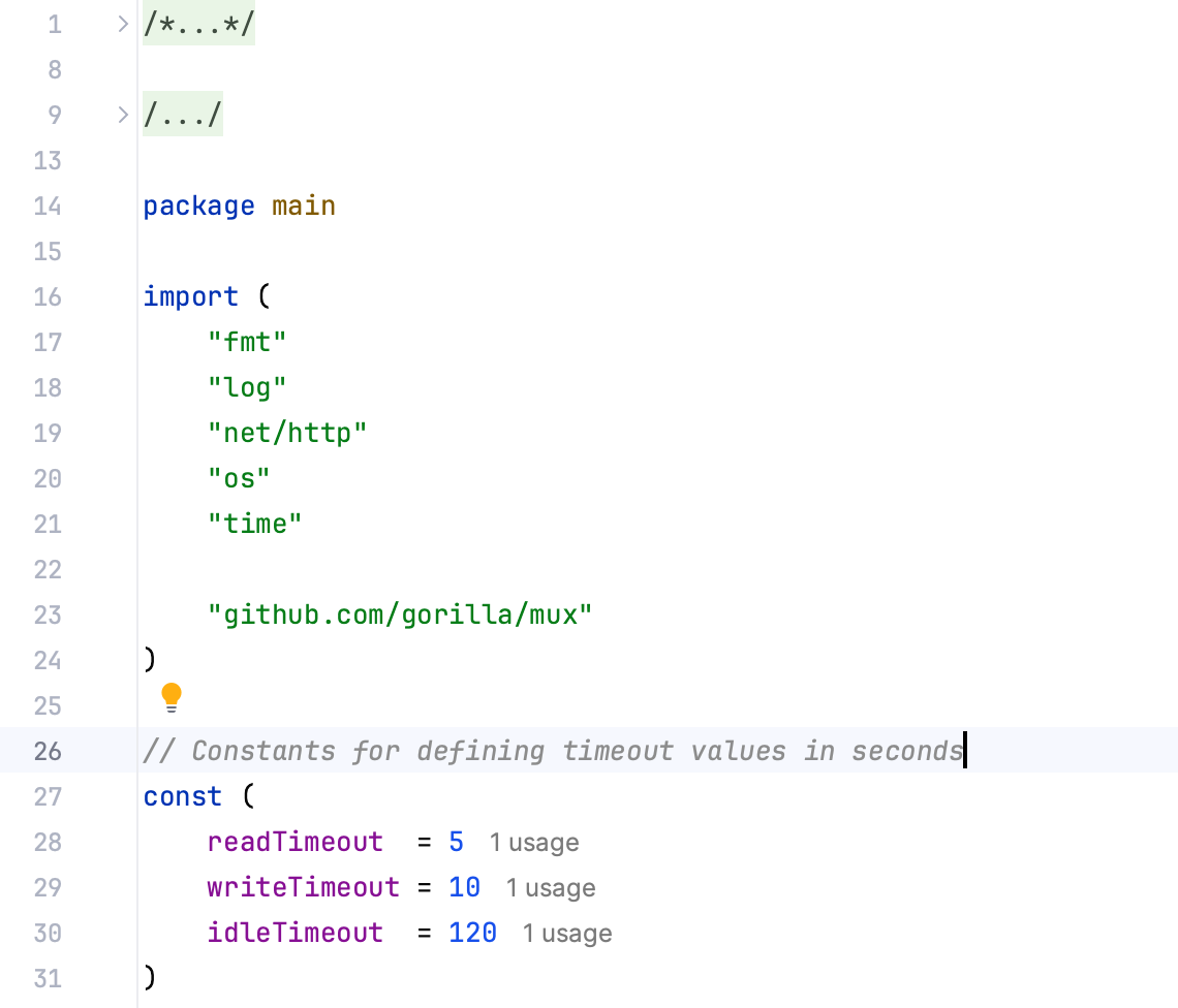 Code folding options: Documentation comments Code folding options: Documentation comments