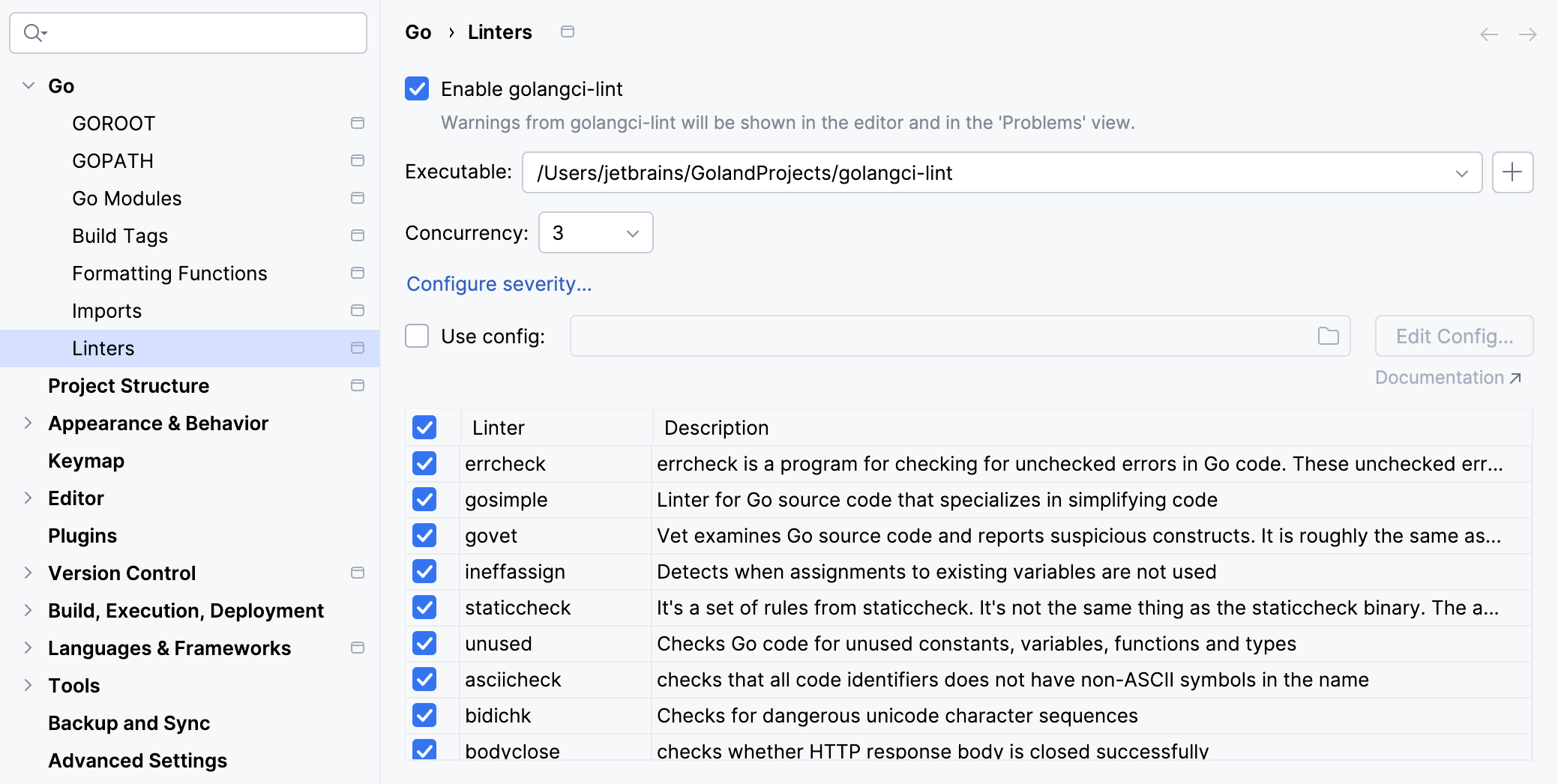 Configuring golangci-lint Configuring golangci-lint