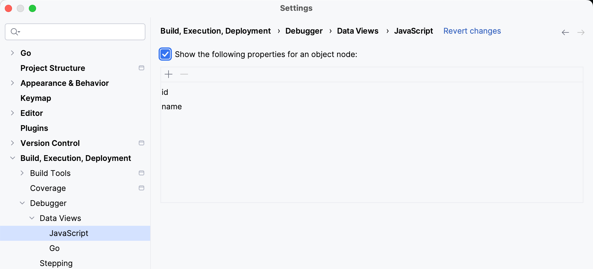 JavaScript debugger: Data views