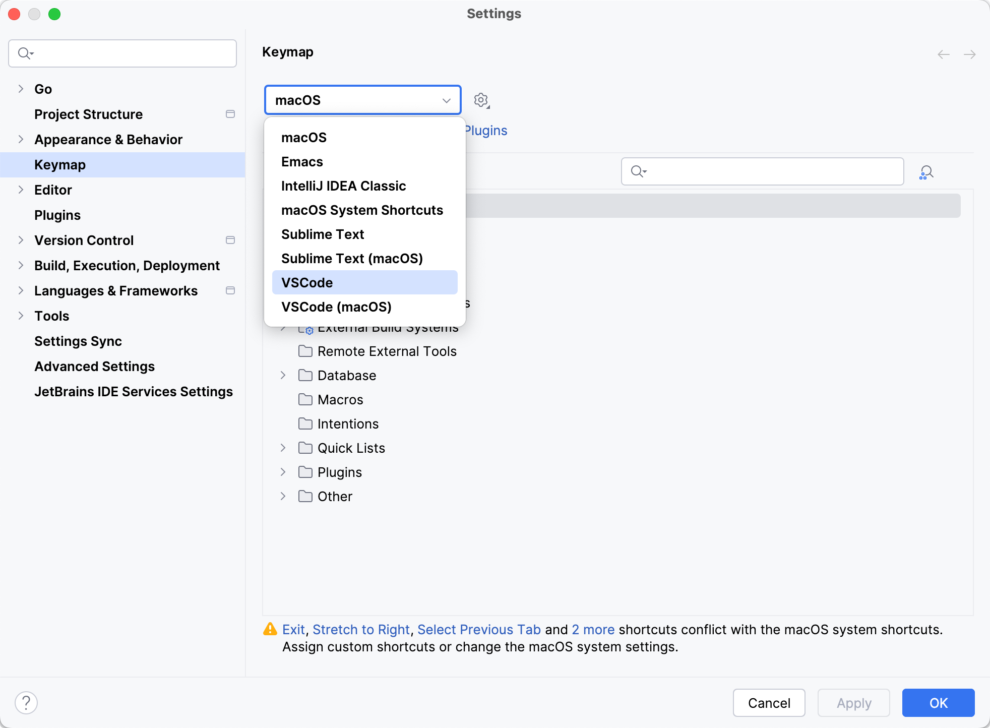 Changing a keymap Changing a keymap
