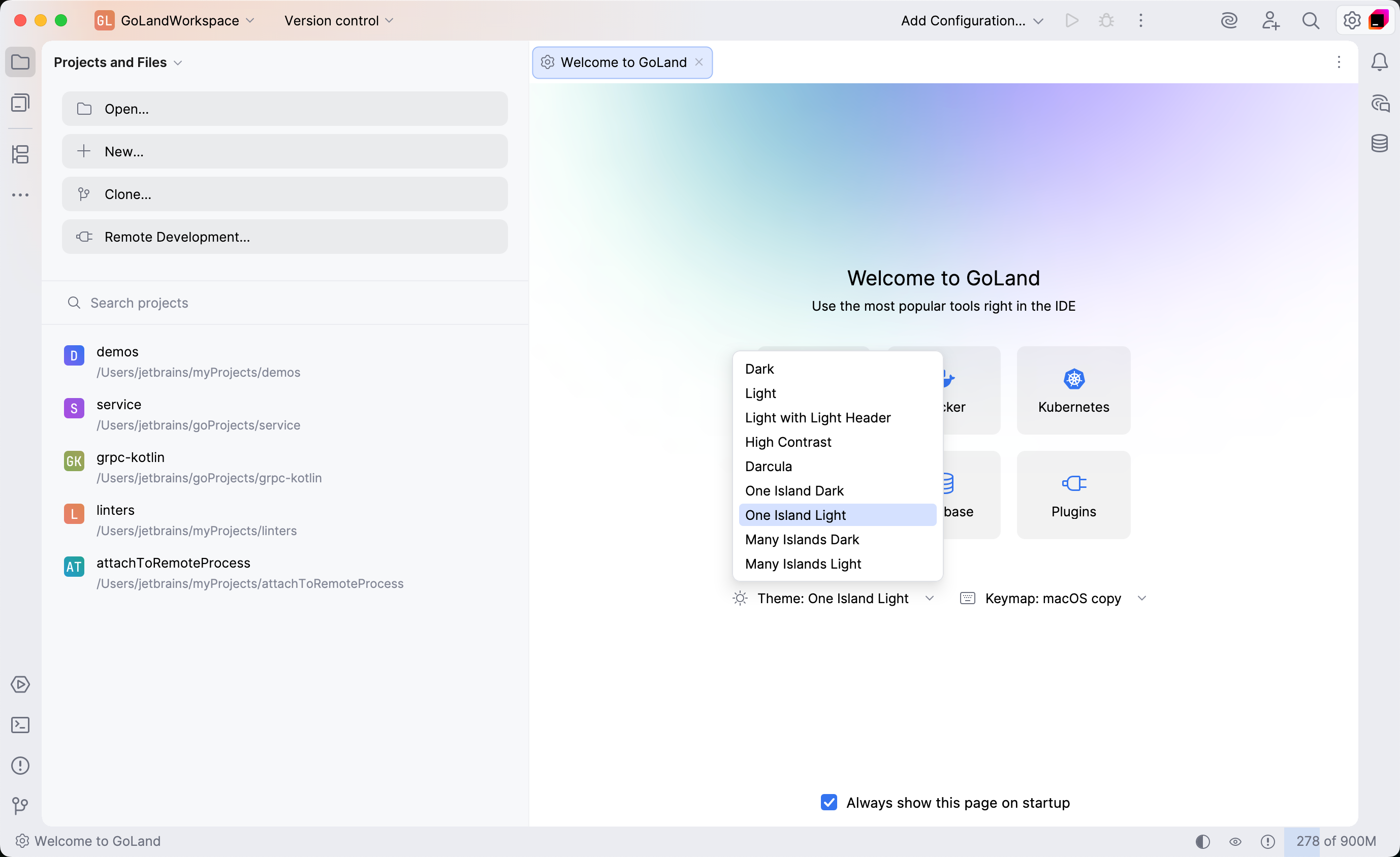 Select the UI theme Select the UI theme