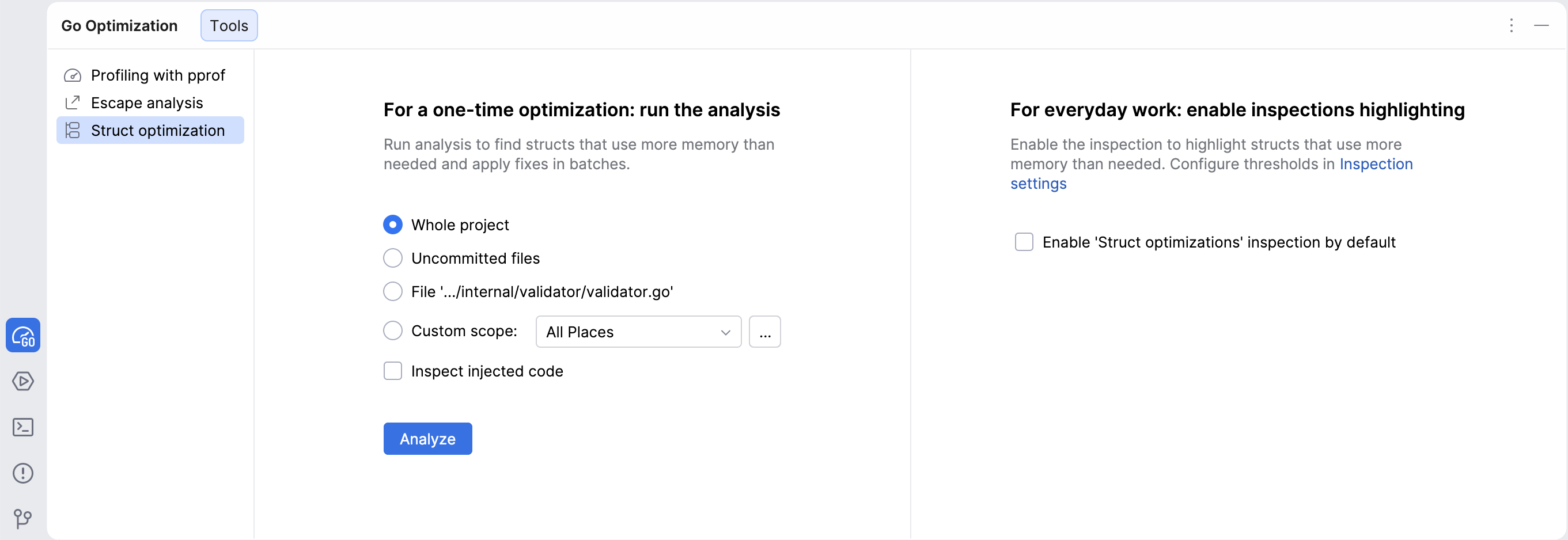Struct optimization analysis Struct optimization analysis