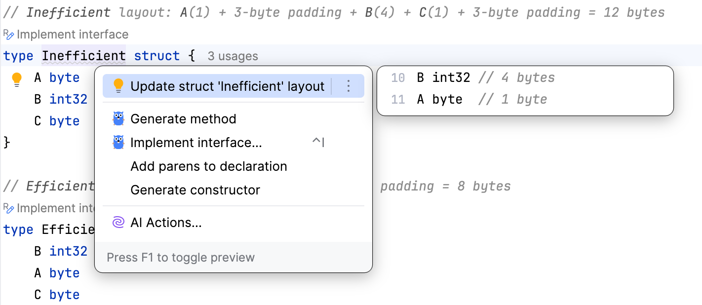 Apply a quick-fix for struct optimization Apply a quick-fix for struct optimization