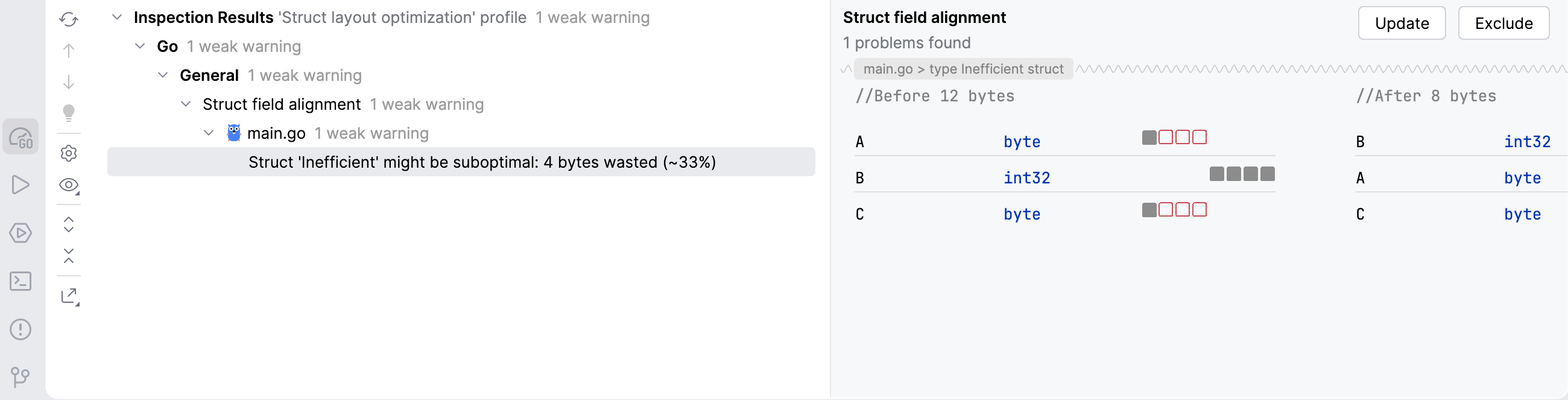 Struct optimization results Struct optimization results