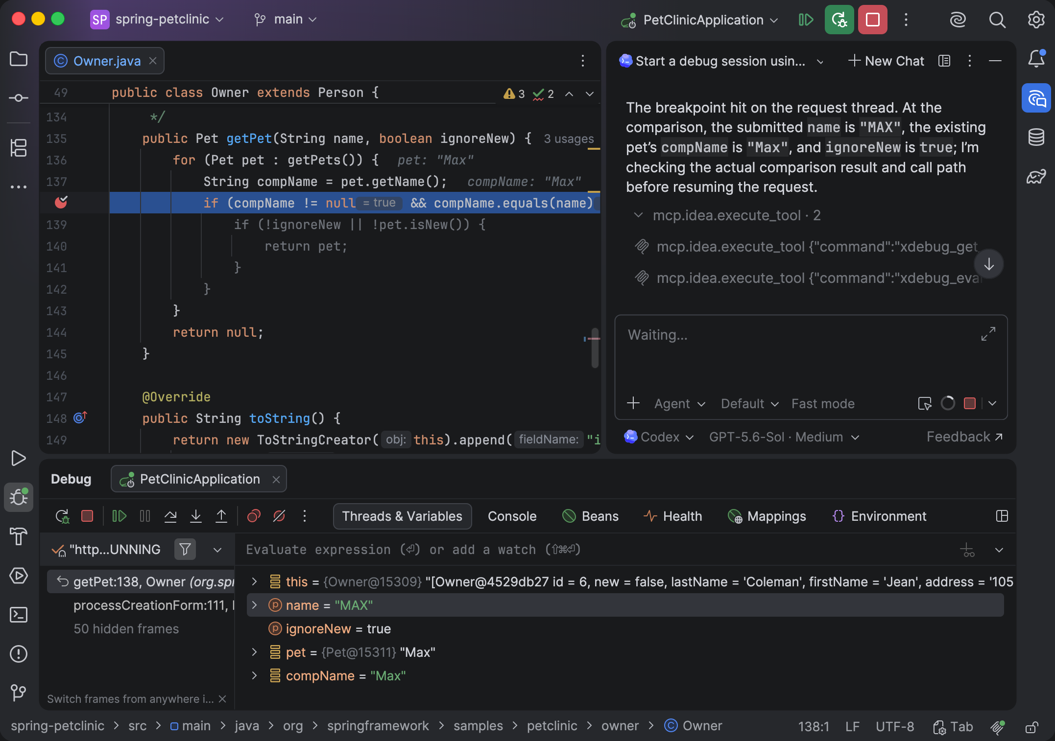Hml Nested Example Agentic debugging | IntelliJ IDEA Documentation