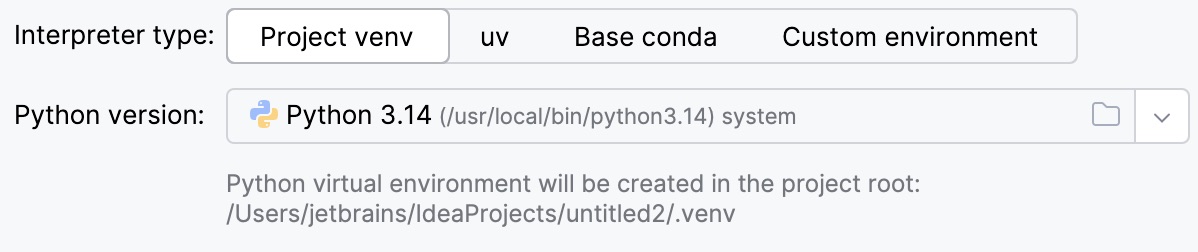 Creating a Python project with a virtual environment Creating a Python project with a virtual environment