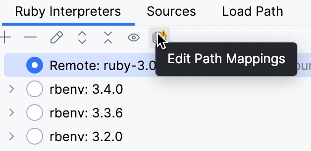 Edit path mappings Edit path mappings