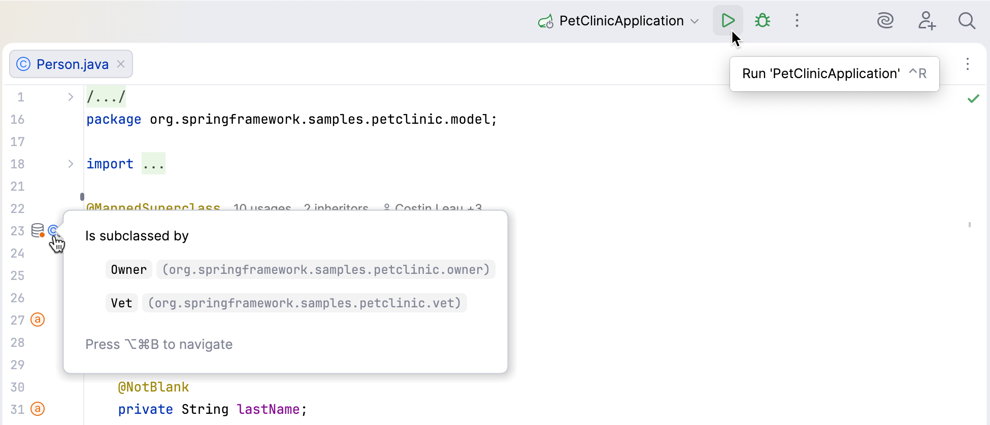 Examples of contextual and action tooltips in the IDE Examples of contextual and action tooltips in the IDE