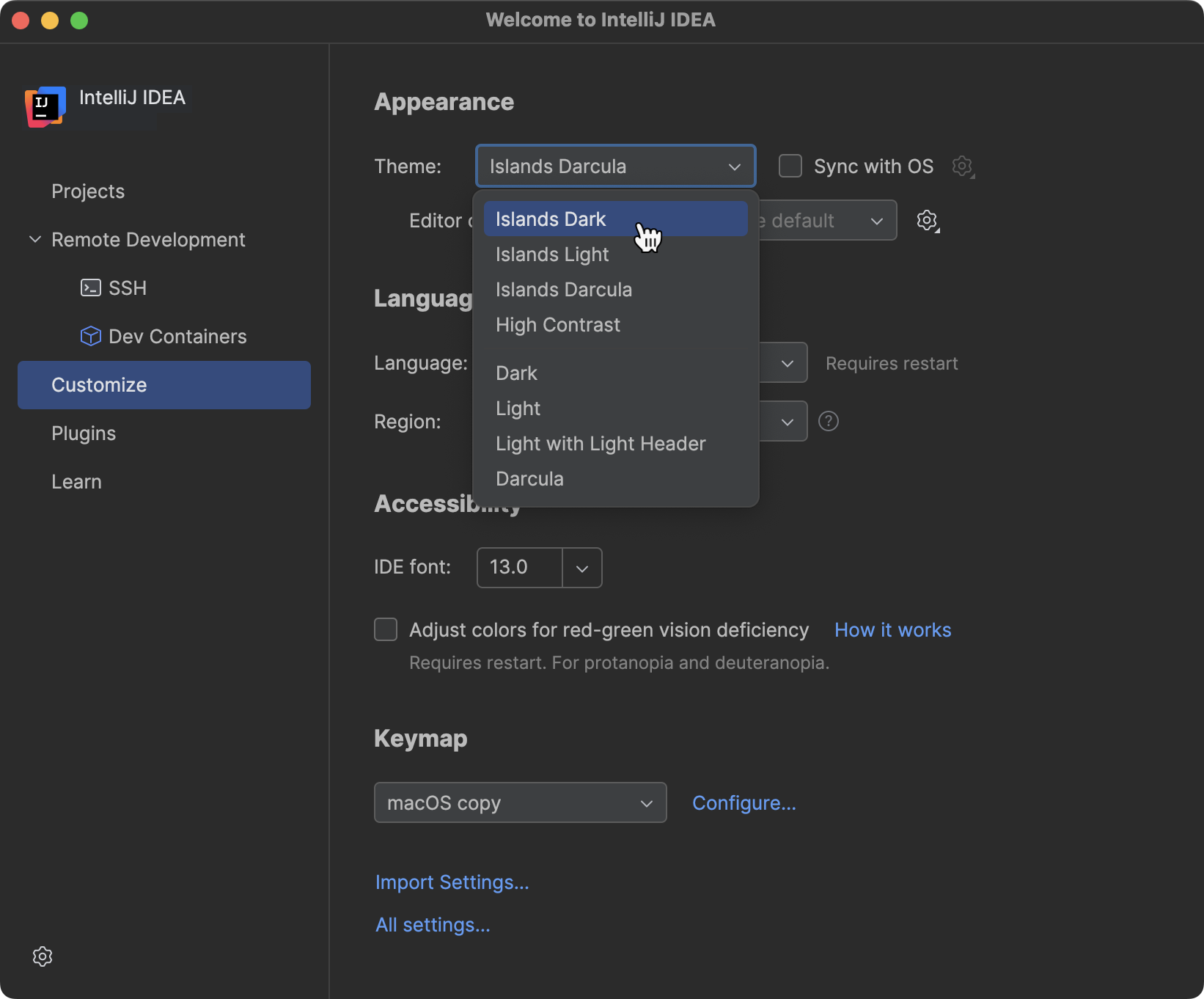 Run IntelliJ IDEA for the first time | IntelliJ IDEA Documentation