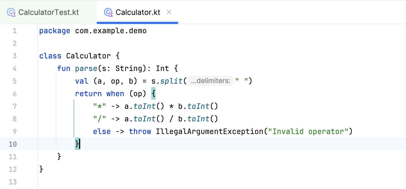 Improving the code so that the second test passes Improving the code so that the second test passes