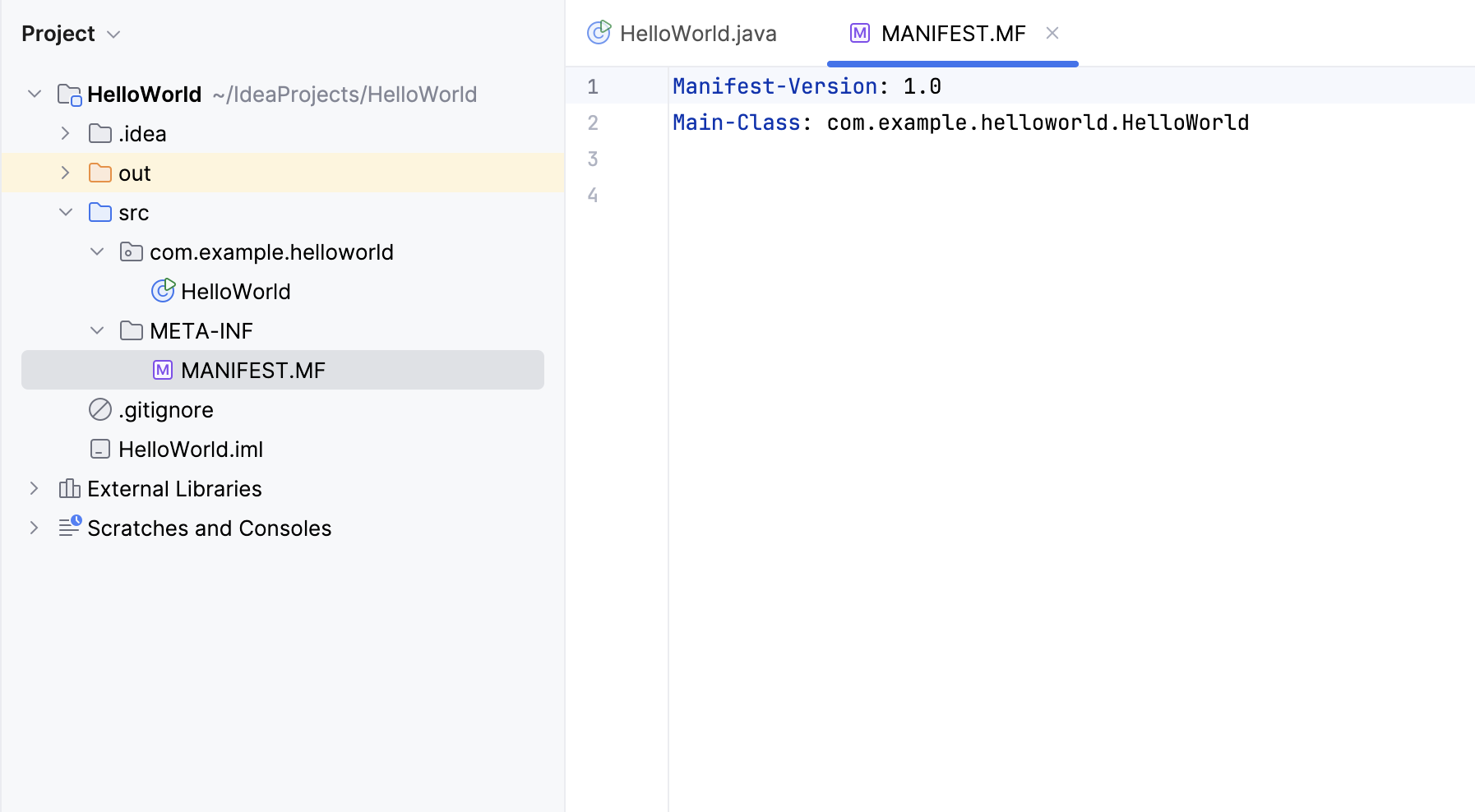 Manifest file