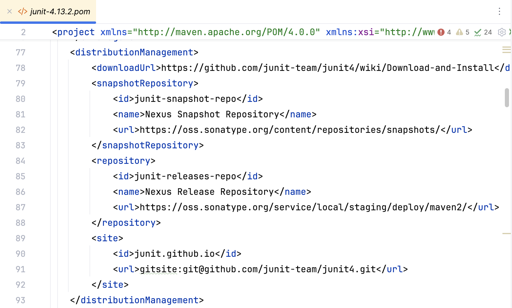 the dependency POM with origin the dependency POM with origin