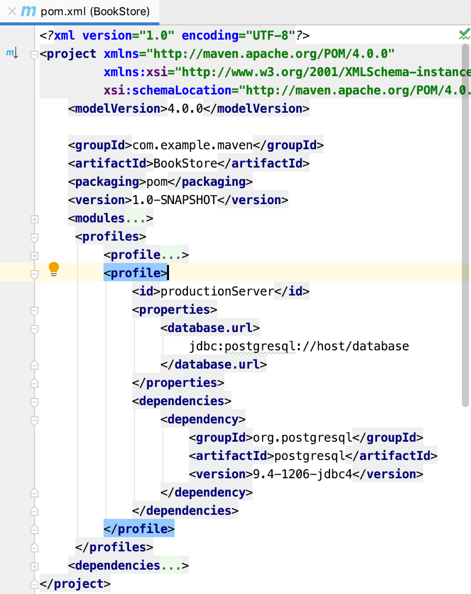 Profile declaration Profile declaration