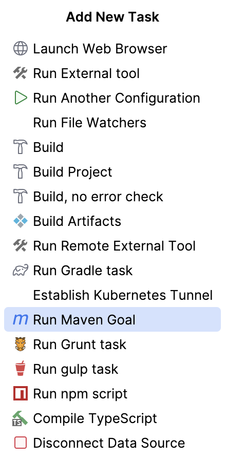 the Run/Debug configuration: Before Launch the Run/Debug configuration: Before Launch