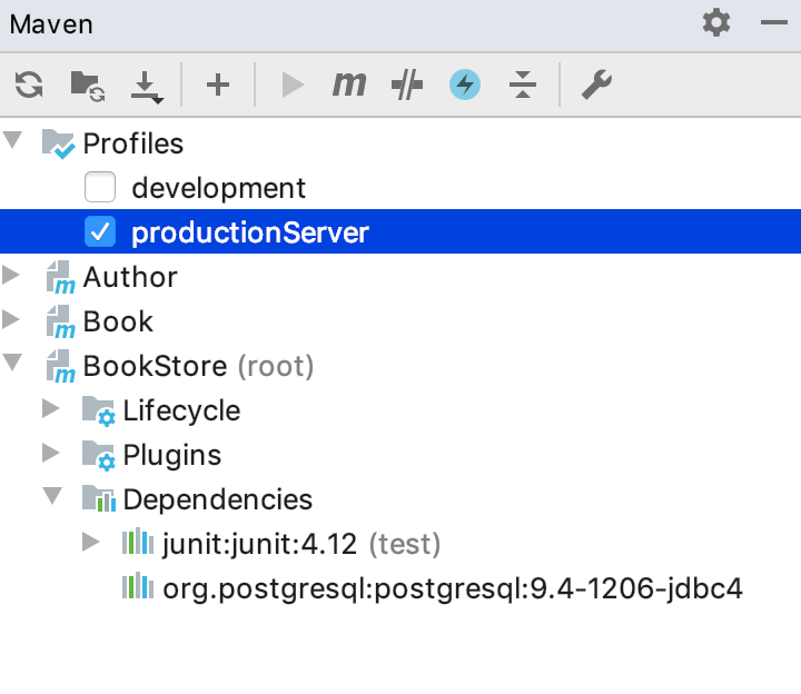 Maven tool window Maven tool window