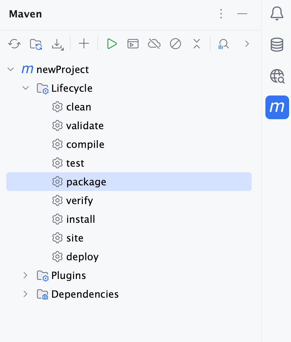 Maven tool window Maven tool window