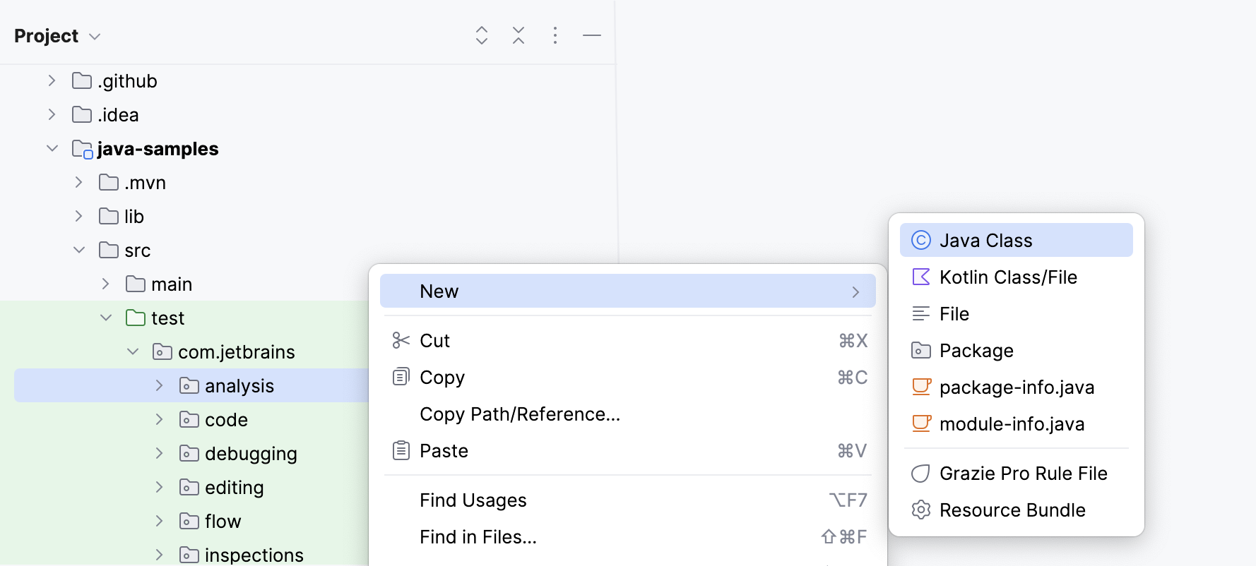 Creating a new test class manually Creating a new test class manually