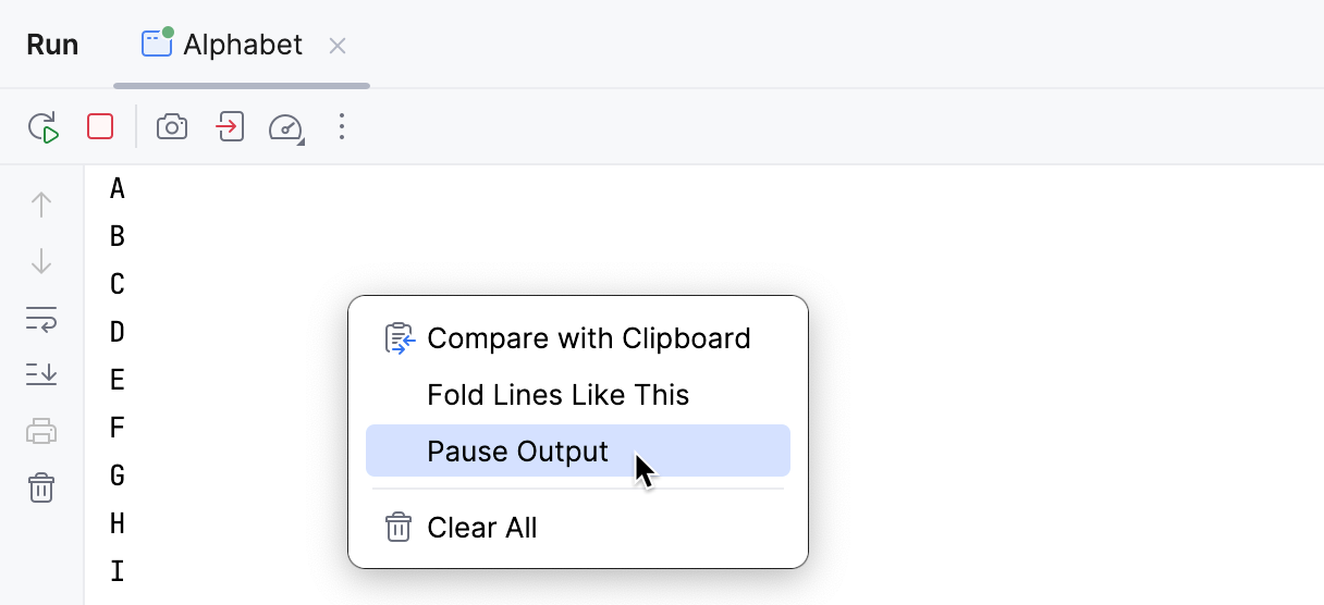 Pause output Pause output