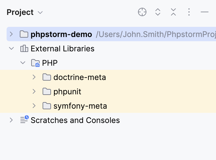 External Libraries in Project tool window External Libraries in Project tool window