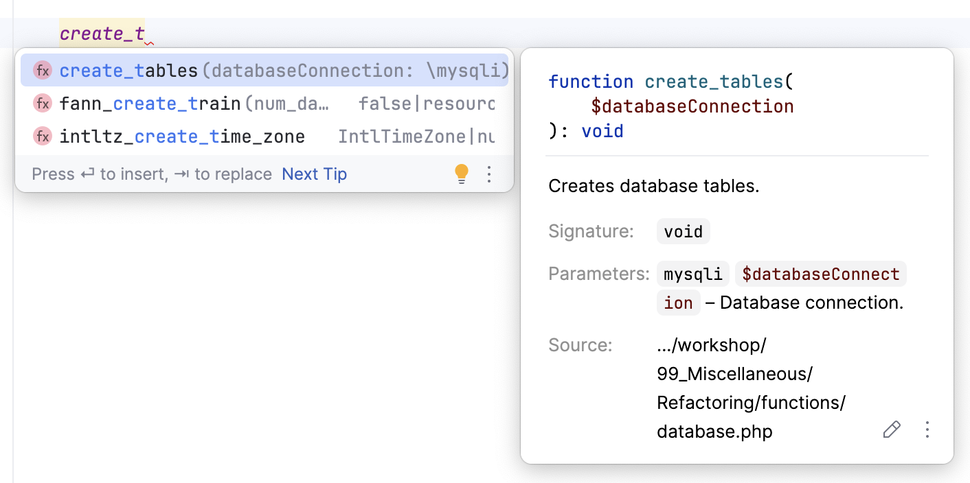 Quick documentation Quick documentation