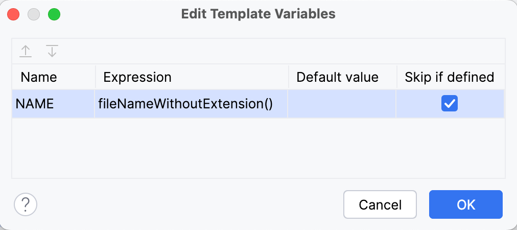 Controller live template variables Controller live template variables