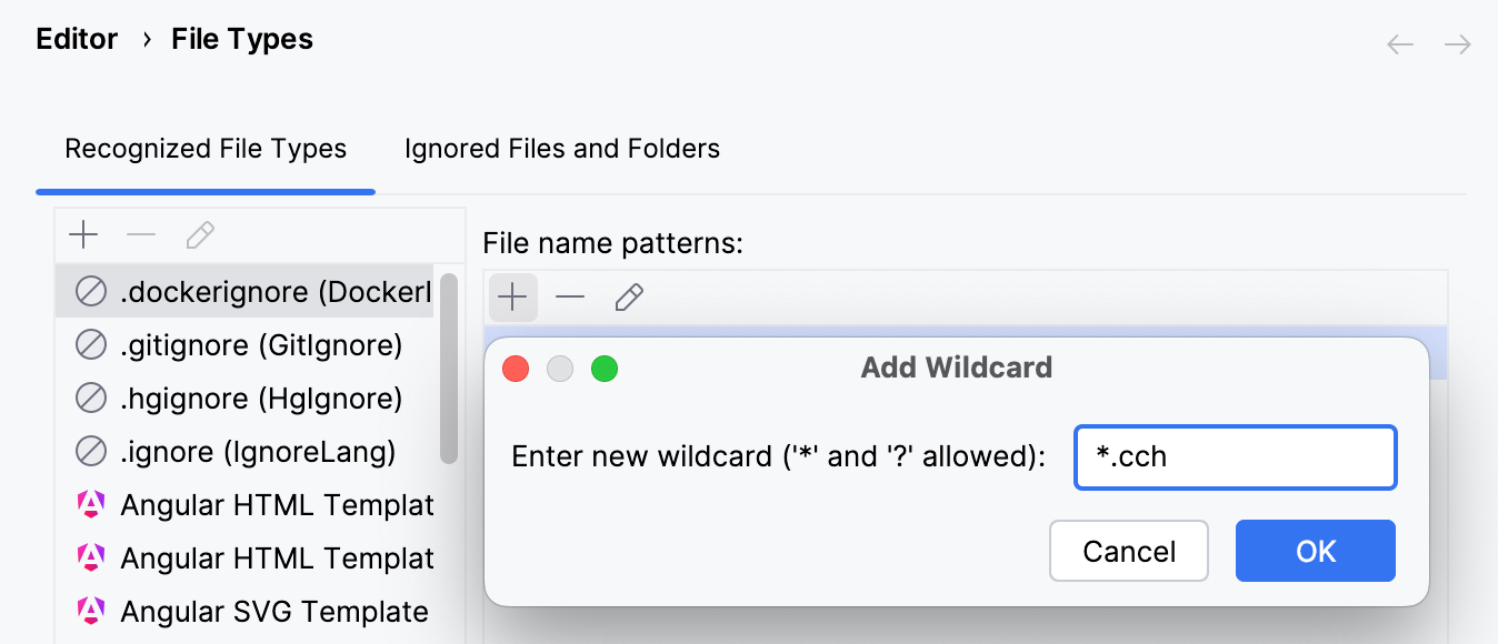 PhpStorm: Change association between file type and related file name patterns