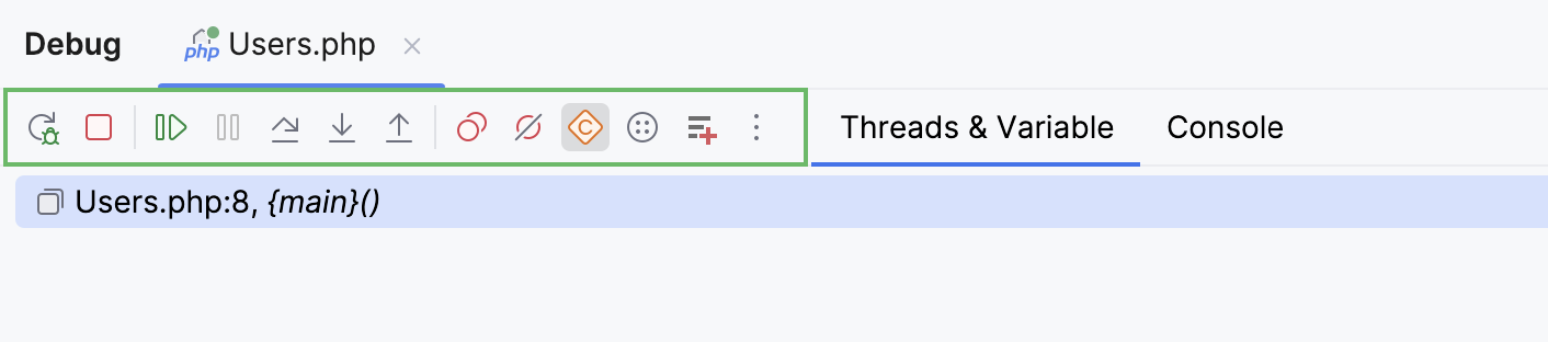 The Debugger Toolbar