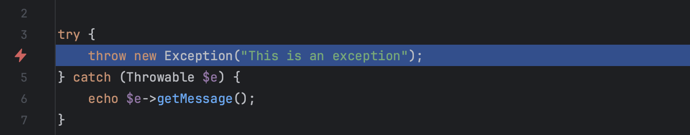 Debug with PHP exception breakpoints | PhpStorm Documentation