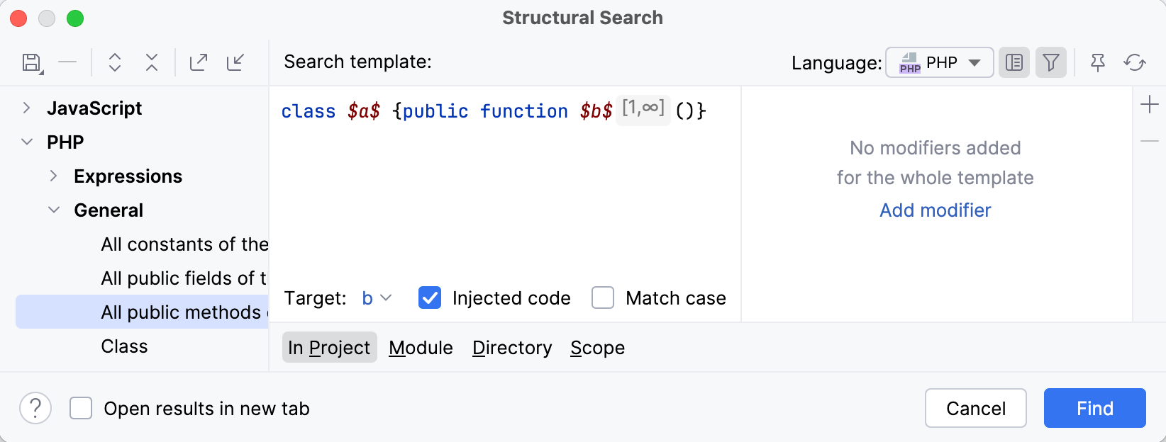 the Existing Templates dialog the Existing Templates dialog