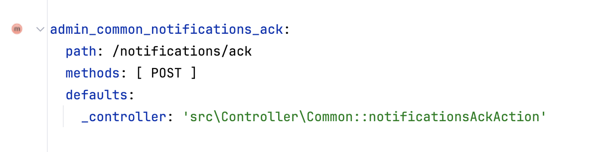 Navigate to Symfony controller Navigate to Symfony controller
