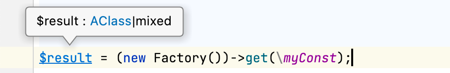 Method return type overridden via global constant Method return type overridden via global constant