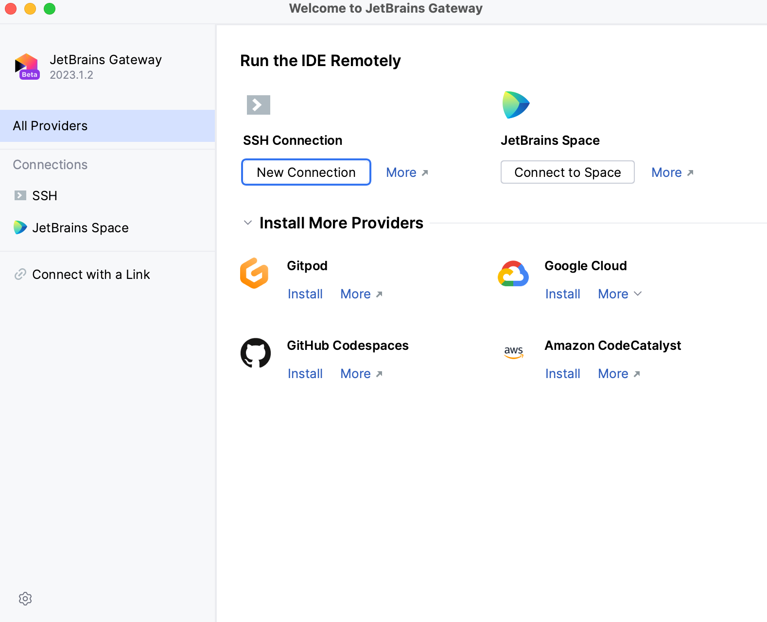 JetBrains Gateway JetBrains Gateway