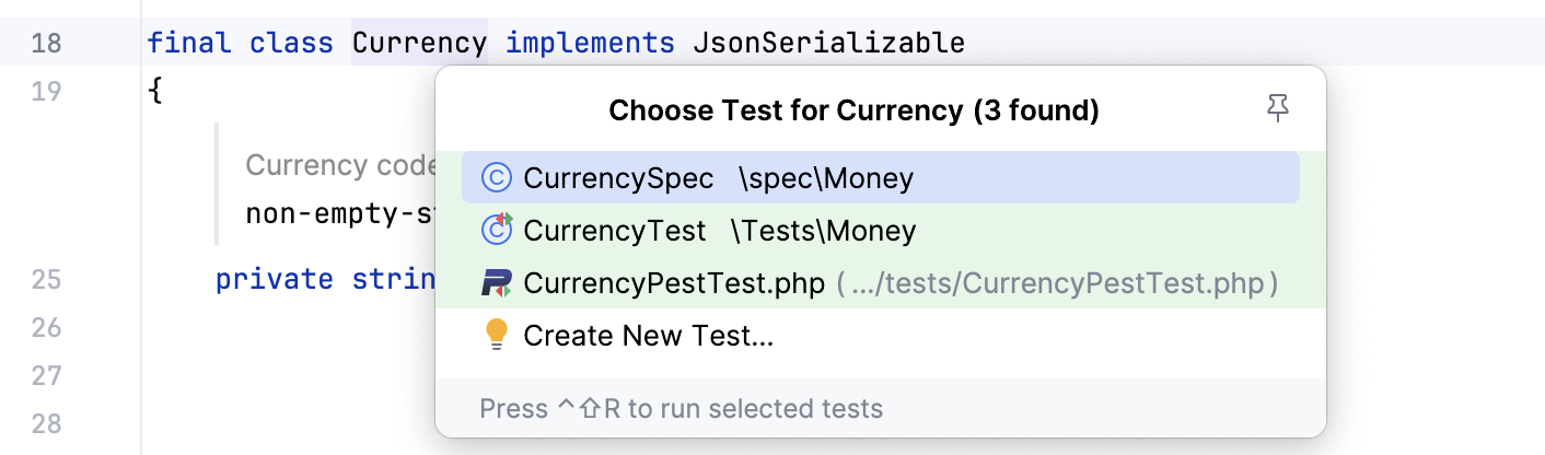 Run a selection of tests Run a selection of tests