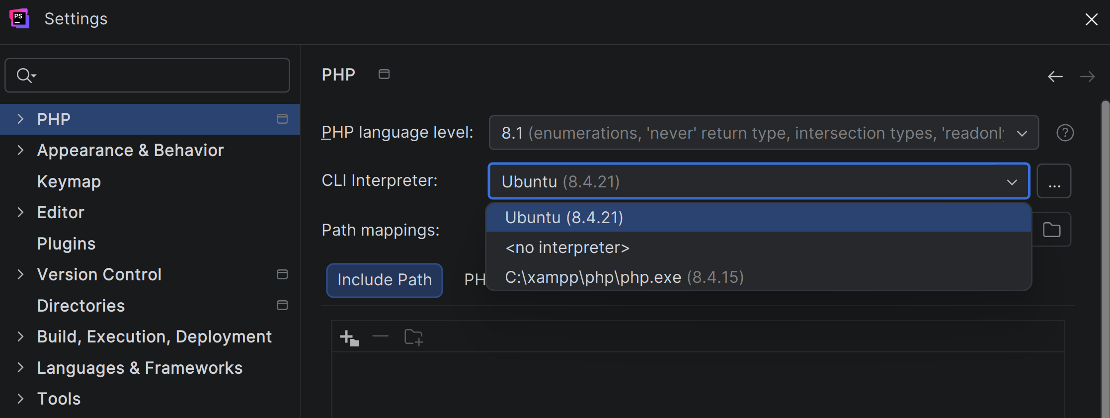 WSL | PhpStorm Documentation