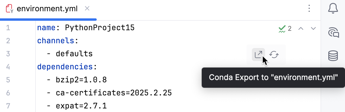 Conda Export to .yml Conda Export to .yml