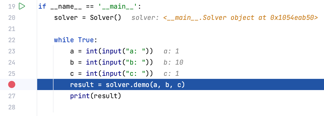 Debugging stop st the first breakpoint Debugging stop st the first breakpoint