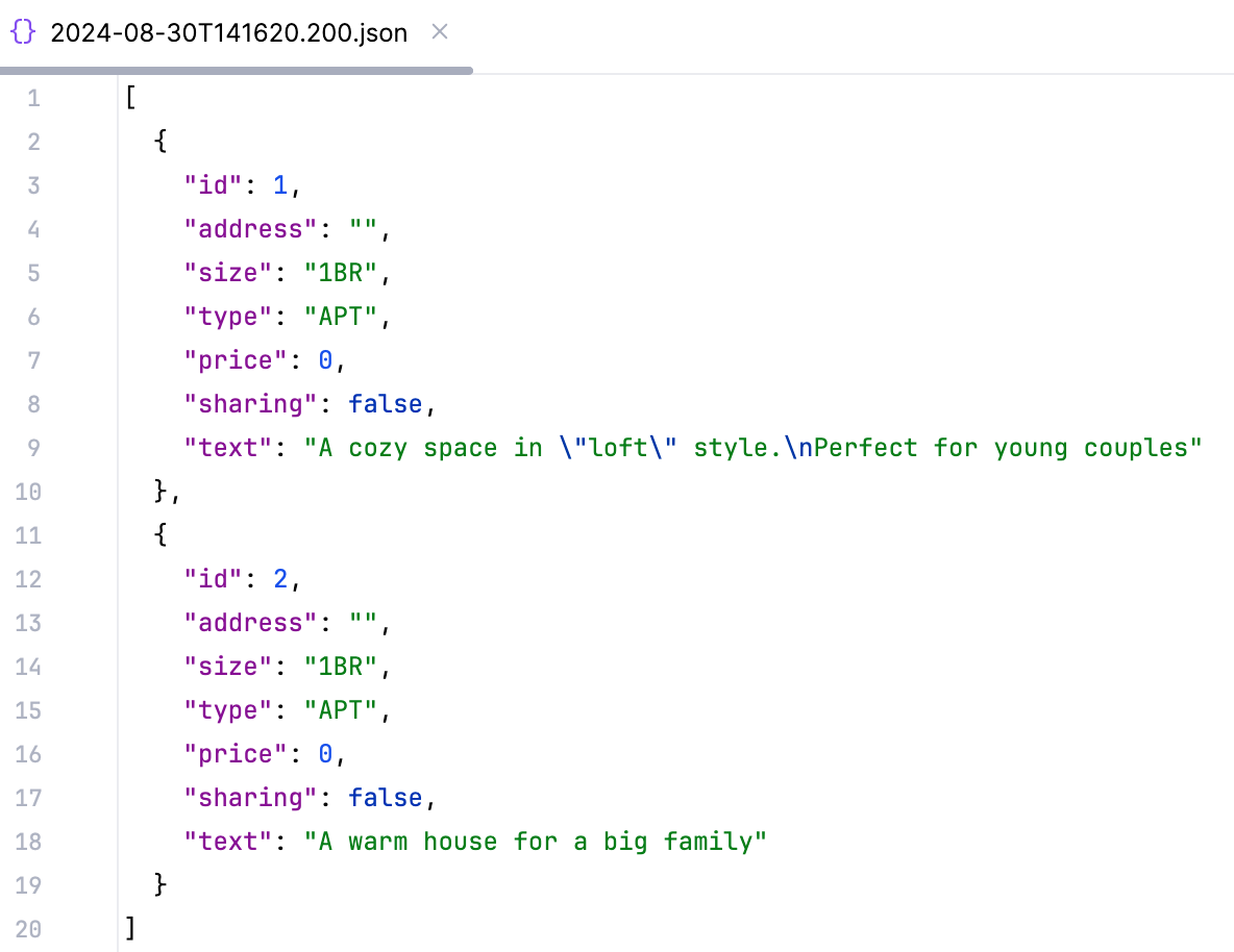 Response body saved to a file Response body saved to a file