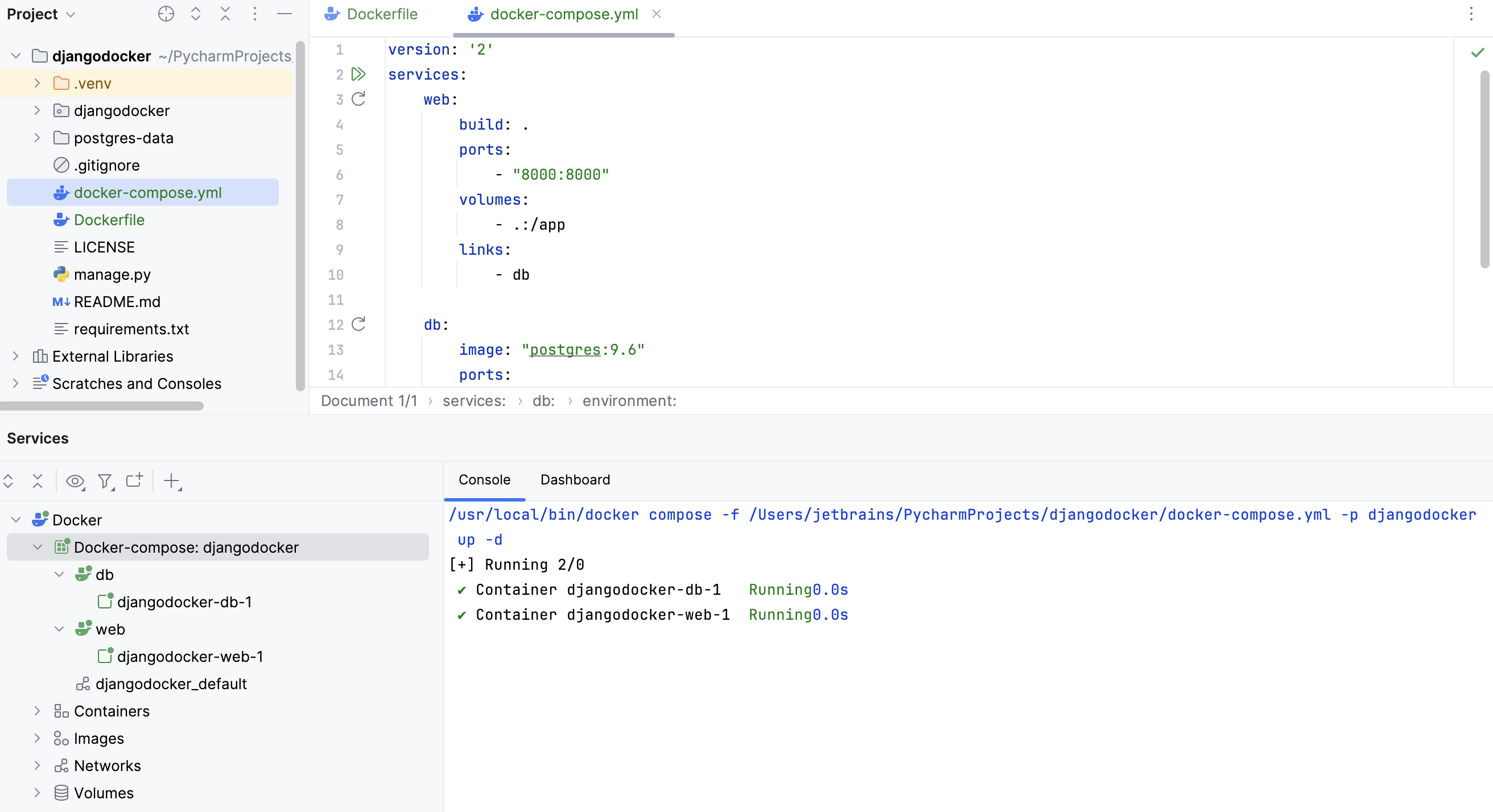 Docker 工具窗口 Docker 工具窗口