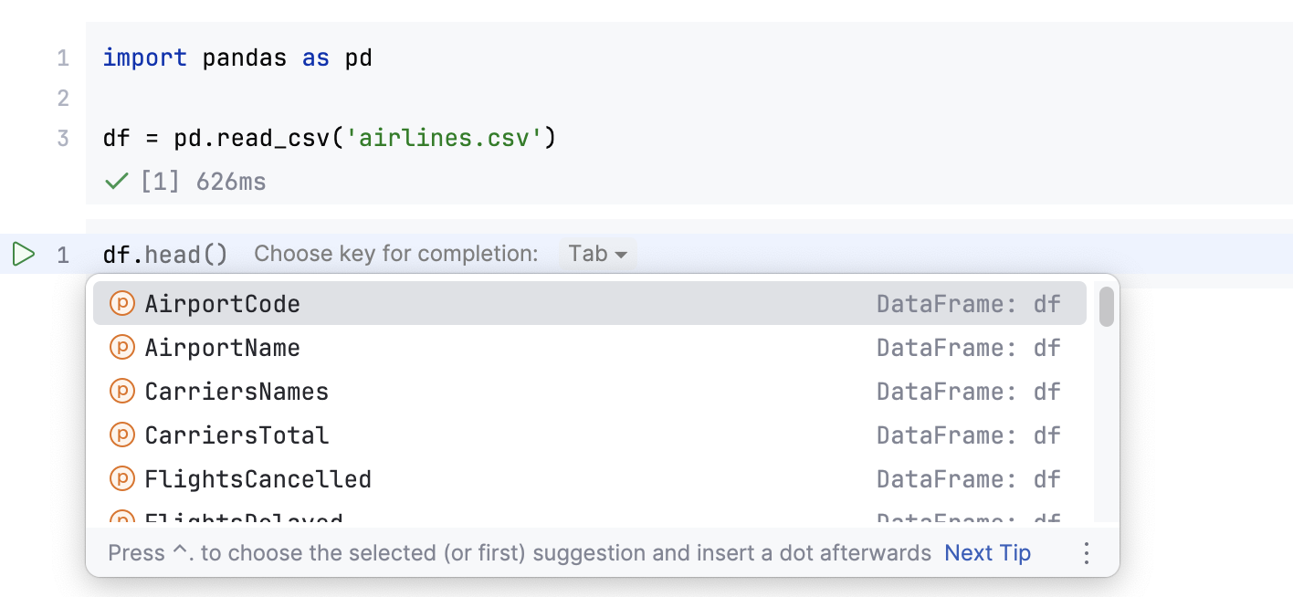 DataFrame 列名补完 DataFrame 列名补完