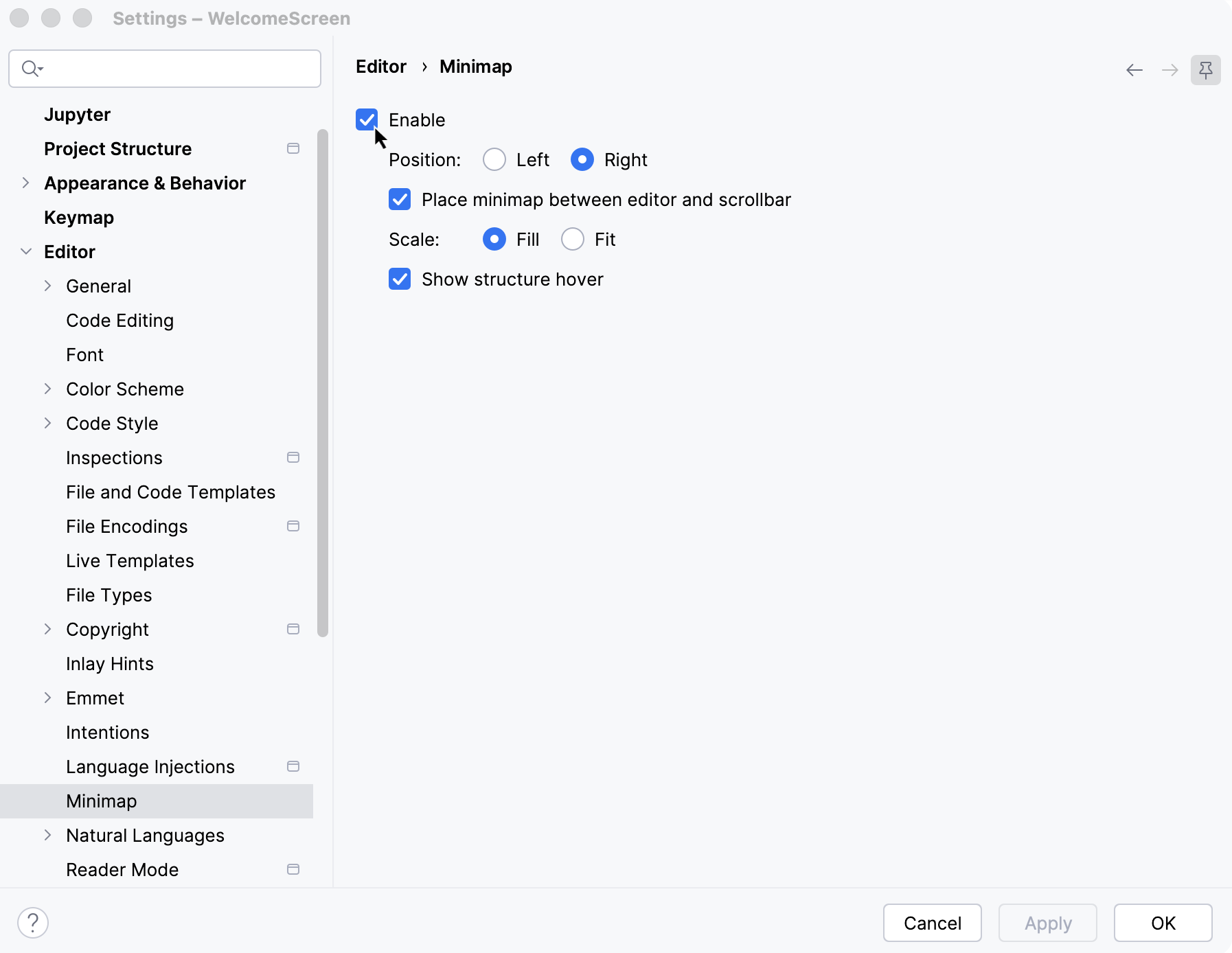 Enable minimap Enable minimap