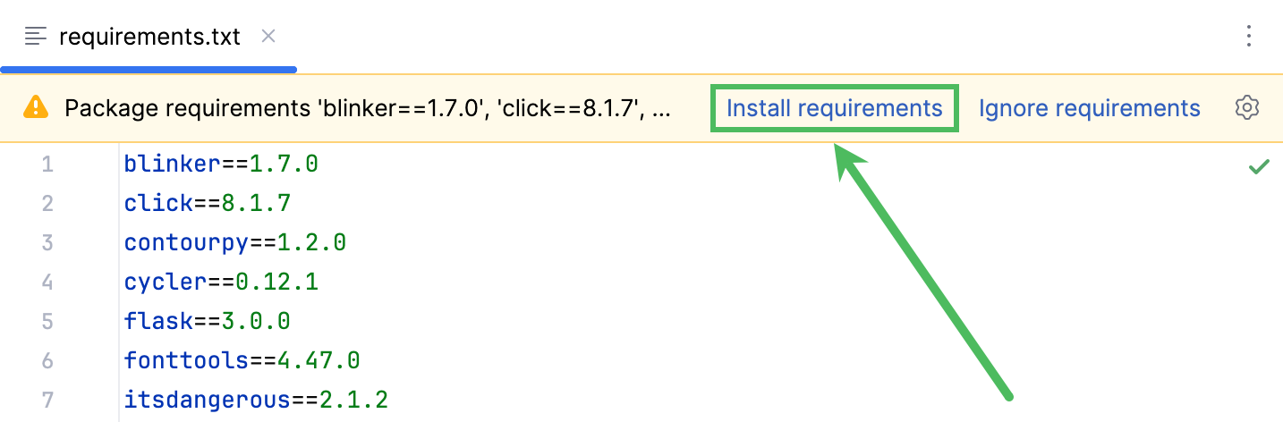 Installing packages required for the application Installing packages required for the application