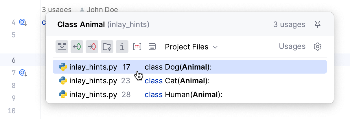 Inlay hints, code vision: jump to usages Inlay hints, code vision: jump to usages