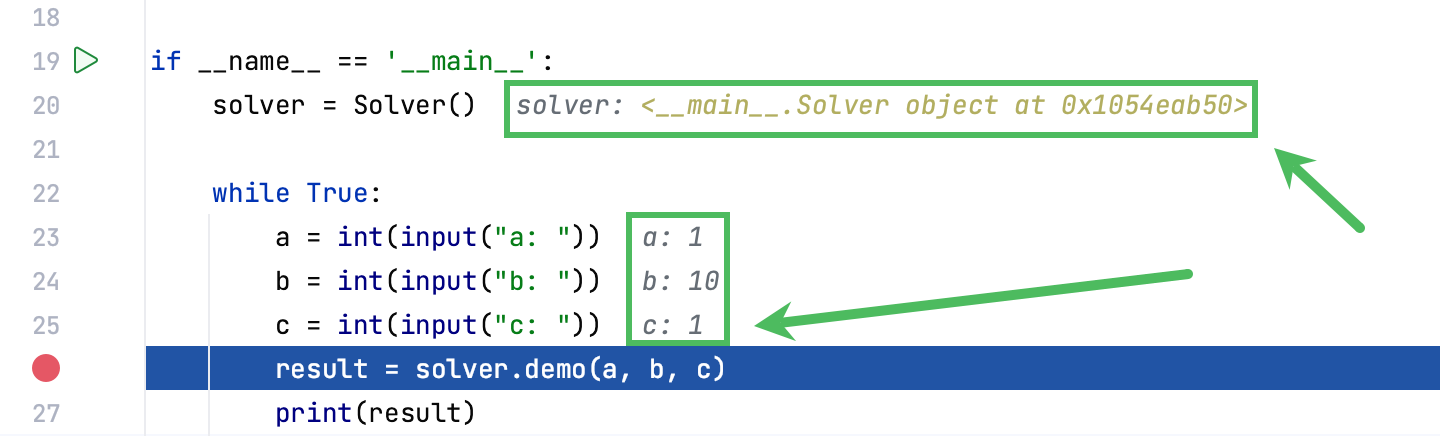 Inline debugging Inline debugging