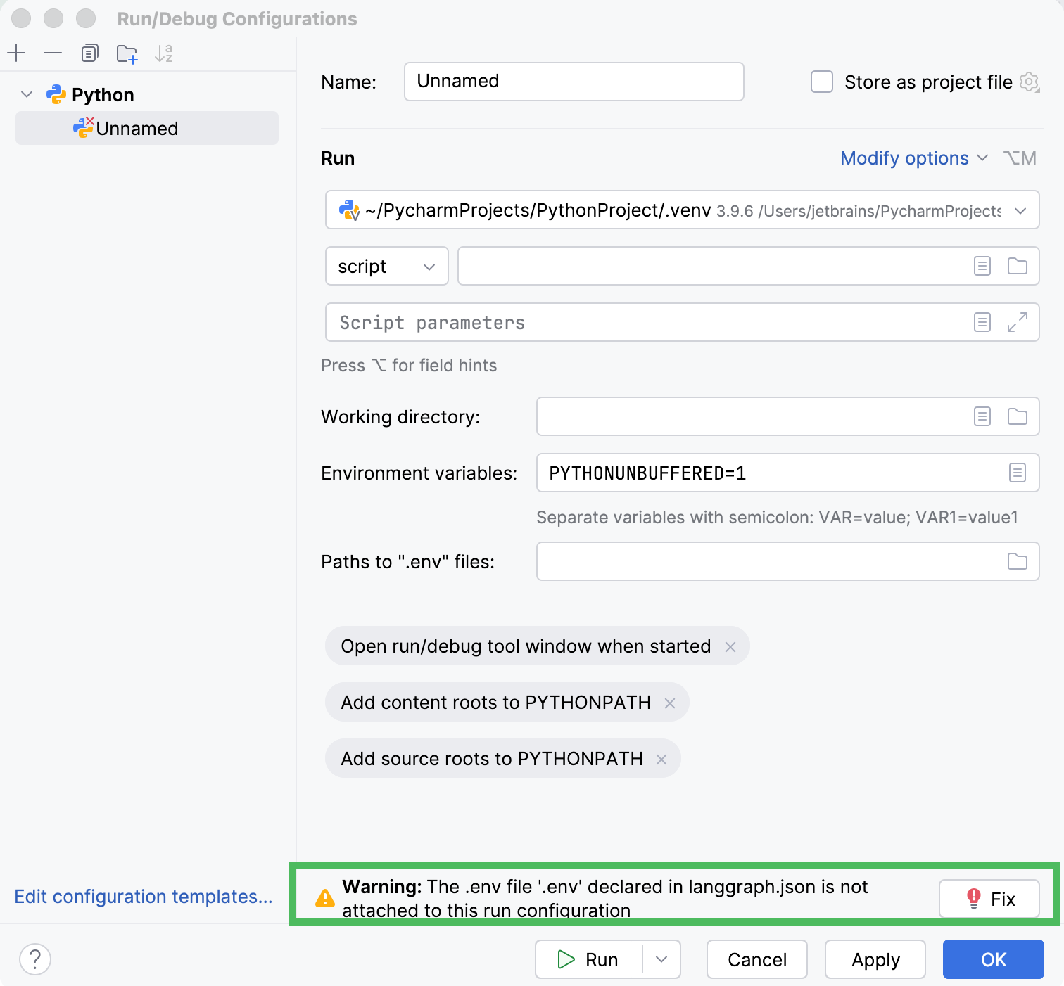 LangGraph environment file not attached LangGraph environment file not attached