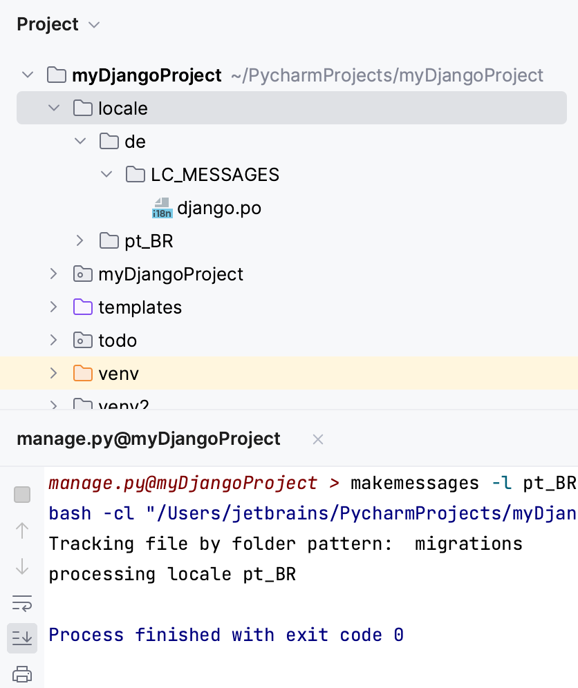 Using manage.py to create locales Using manage.py to create locales