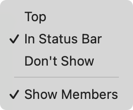 Navigation bar menu Navigation bar menu
