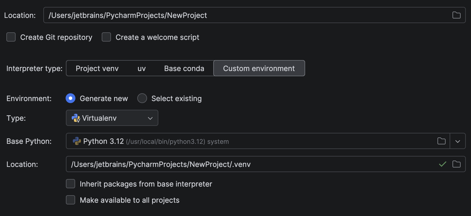 Create and run your first project | PyCharm Documentation