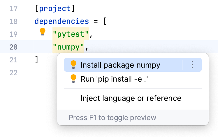 pyproject.toml にパッケージをインストールするためのクイックフィックス pyproject.toml にパッケージをインストールするためのクイックフィックス