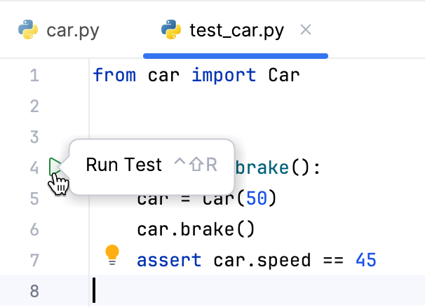 Run the test Run the test